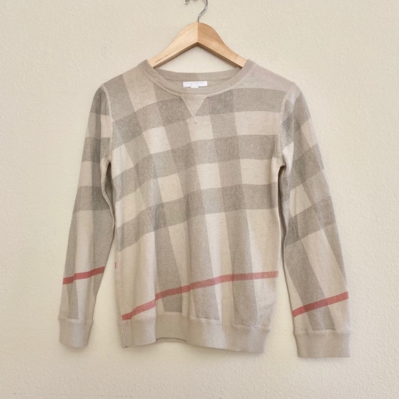 Burberry Other - Burberry Tan Cashmere Blend Sweater SZ 12